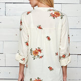 Figueroa & Flower 3/4 Sleeve Embroidered Top - DressbarnShirts & Blouses