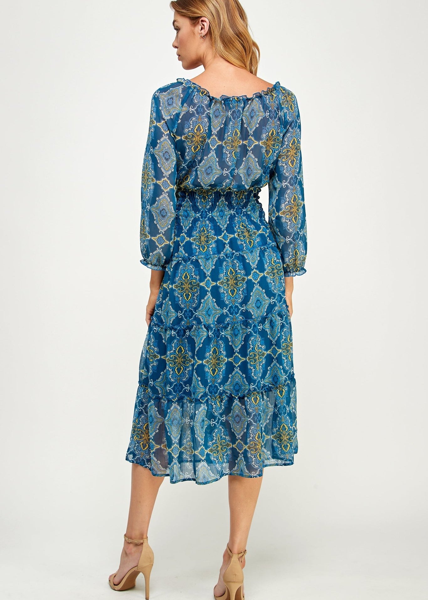 Figueroa & Flower Foulard Print Maxi Dress - DressbarnDresses