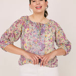 Figueroa & Flower Mixed Floral Peasant - Plus - DressbarnShirts & Blouses