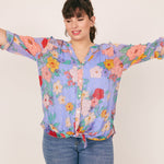 Figueroa & Flower Mixed Print Blouse - plus - DressbarnShirts & Blouses