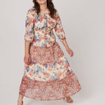 Figueroa & Flower Print Tiered Maxi Dress - Plus - DressbarnDresses