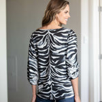 Figueroa & Flower Zebra Print Top - DressbarnShirts & Blouses