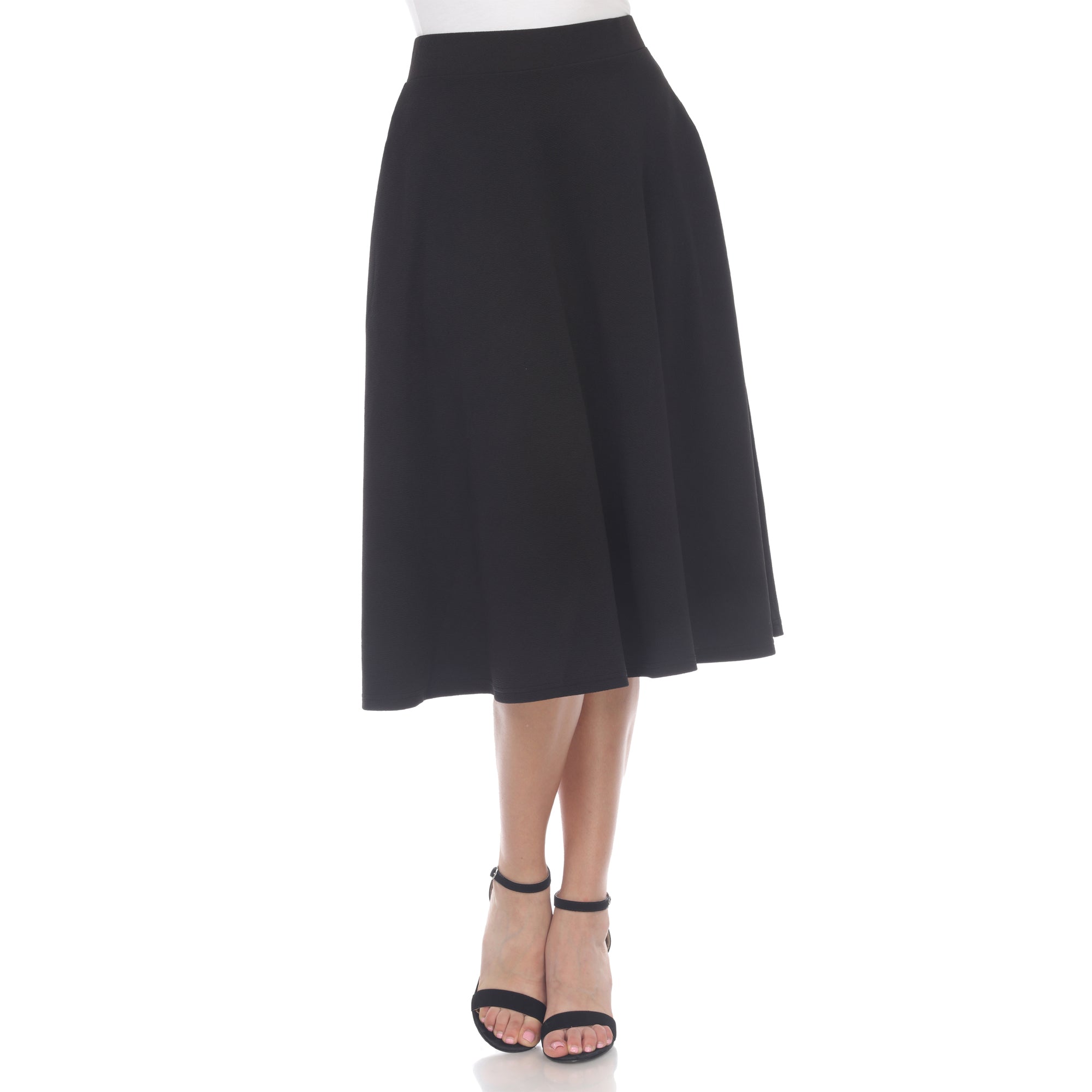 Flared Midi Skirt with pockets - DressbarnSkirts