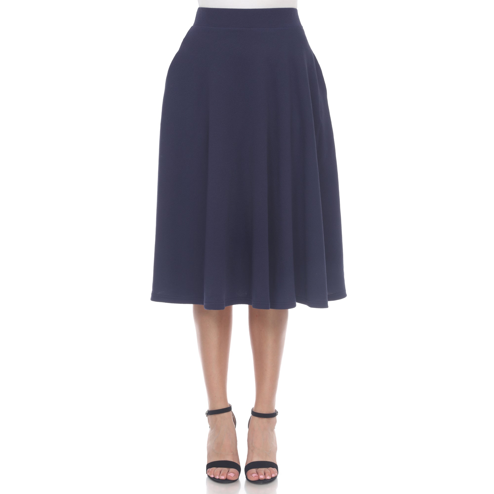Flared Midi Skirt with pockets - DressbarnSkirts