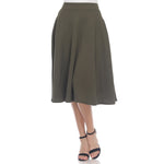 Flared Midi Skirt with pockets - DressbarnSkirts
