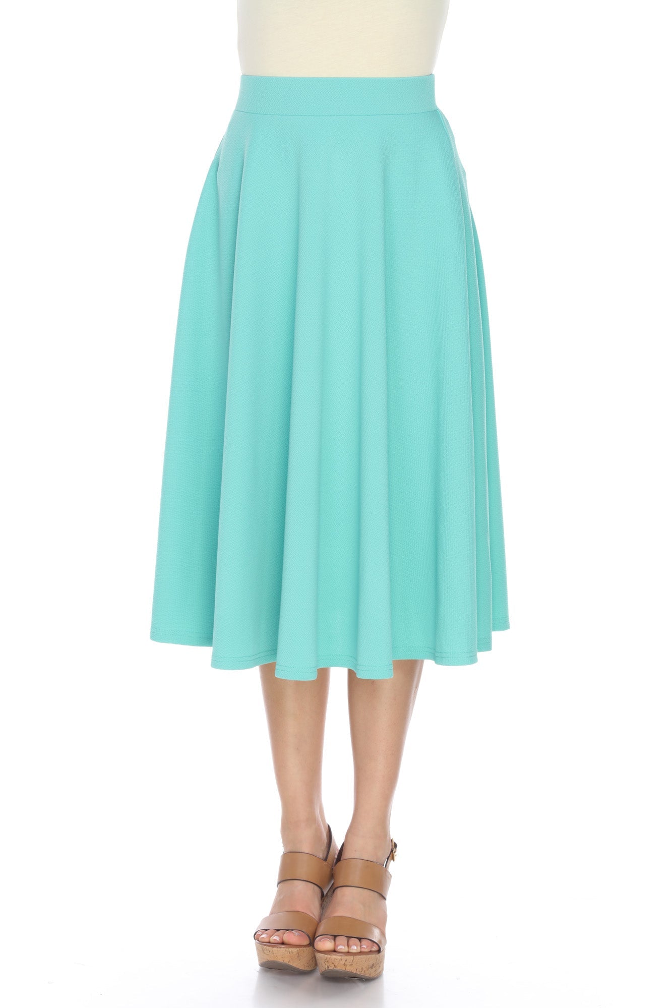 Flared Midi Skirt with pockets - DressbarnSkirts