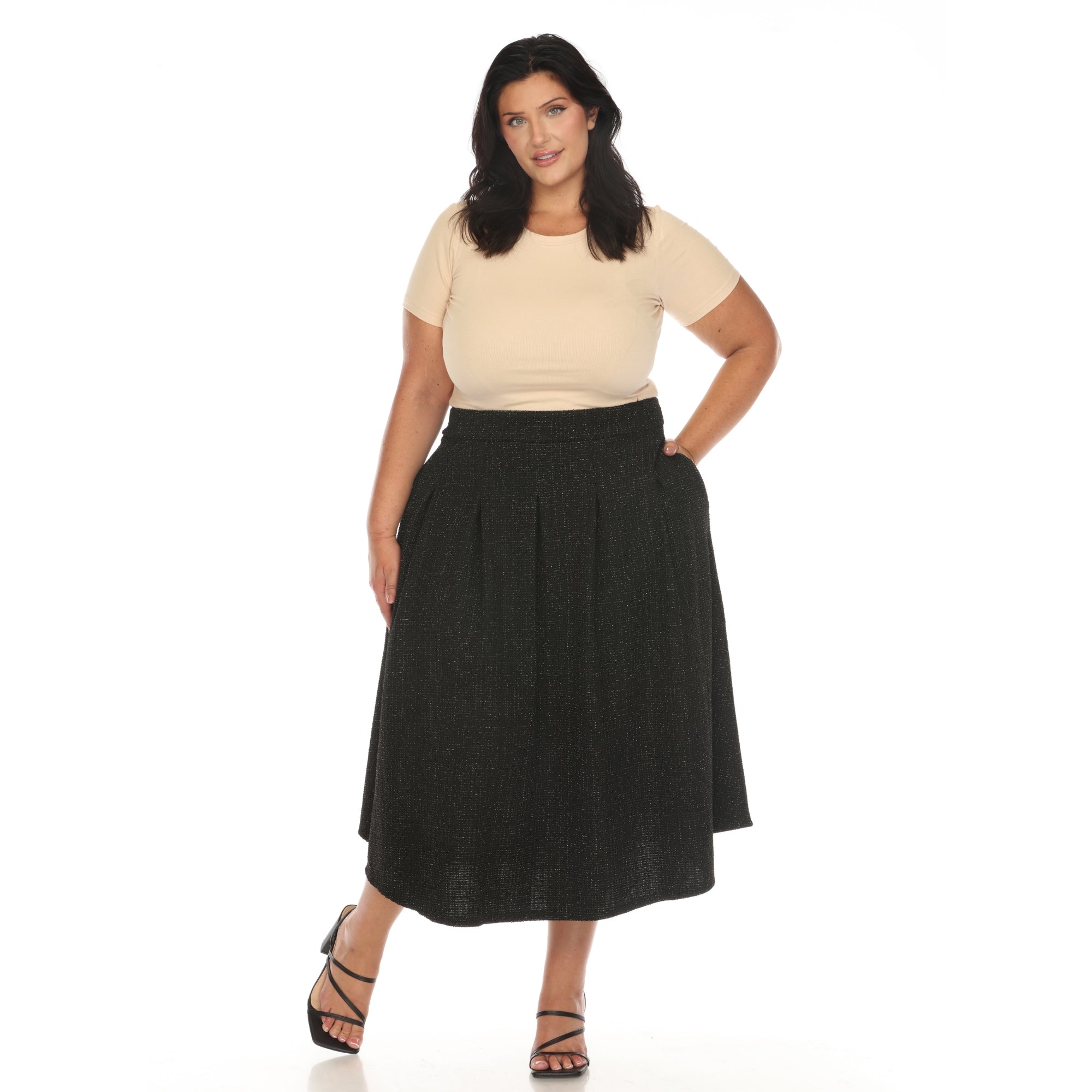 Flared Tweed Skirt - Plus - DressbarnSkirts