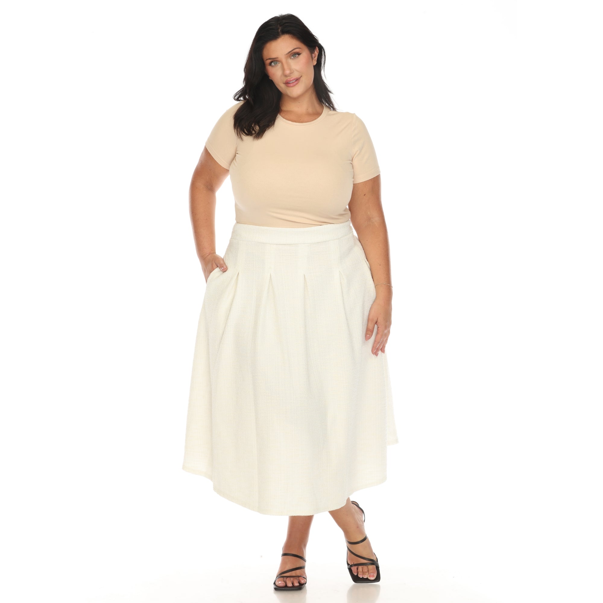 Flared Tweed Skirt - Plus - DressbarnSkirts
