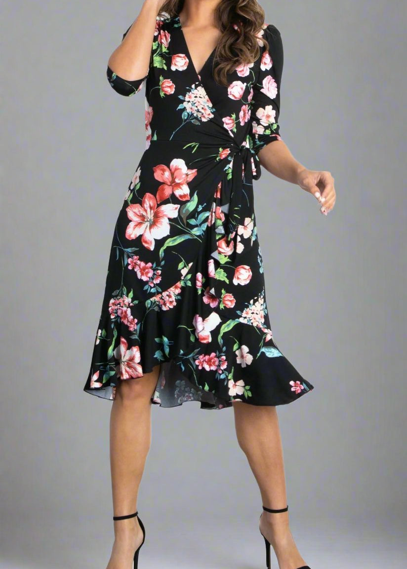 Flirty Flounce Wrap Dress Dressbarn Flirty Flounce Wrap Dress Dressbarn