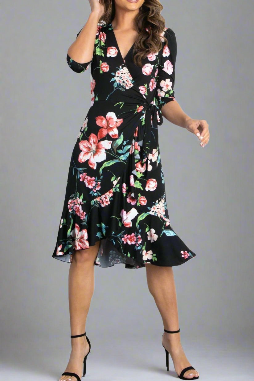 Flirty Flounce Wrap Dress - DressbarnDresses