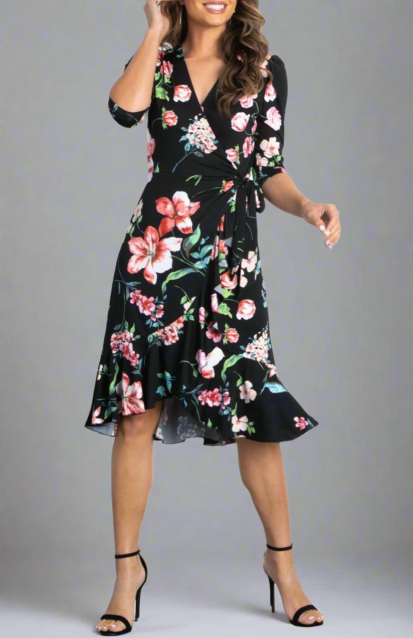 Flirty Flounce Wrap Dress - DressbarnDresses