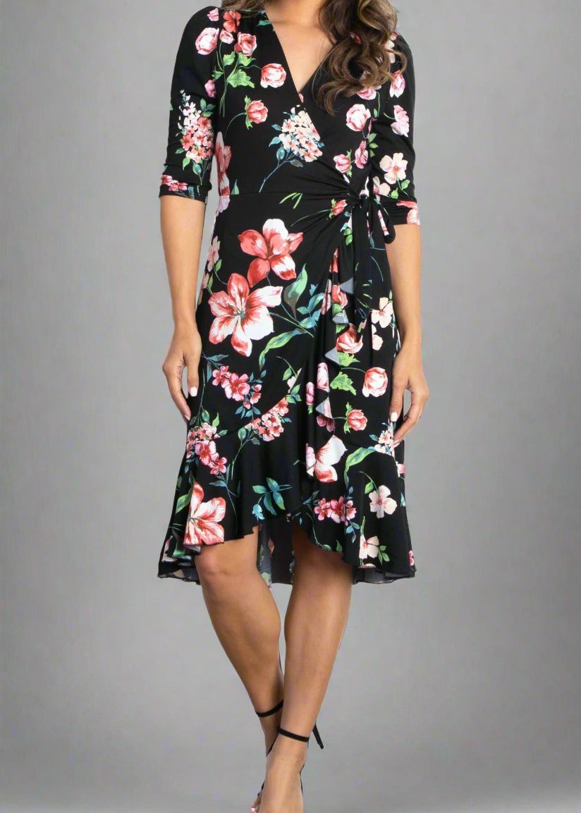 Flirty Flounce Wrap Dress - DressbarnDresses