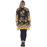 Floral Chain Printed Tunic Top with Pockets - Plus - DressbarnShirts & Blouses