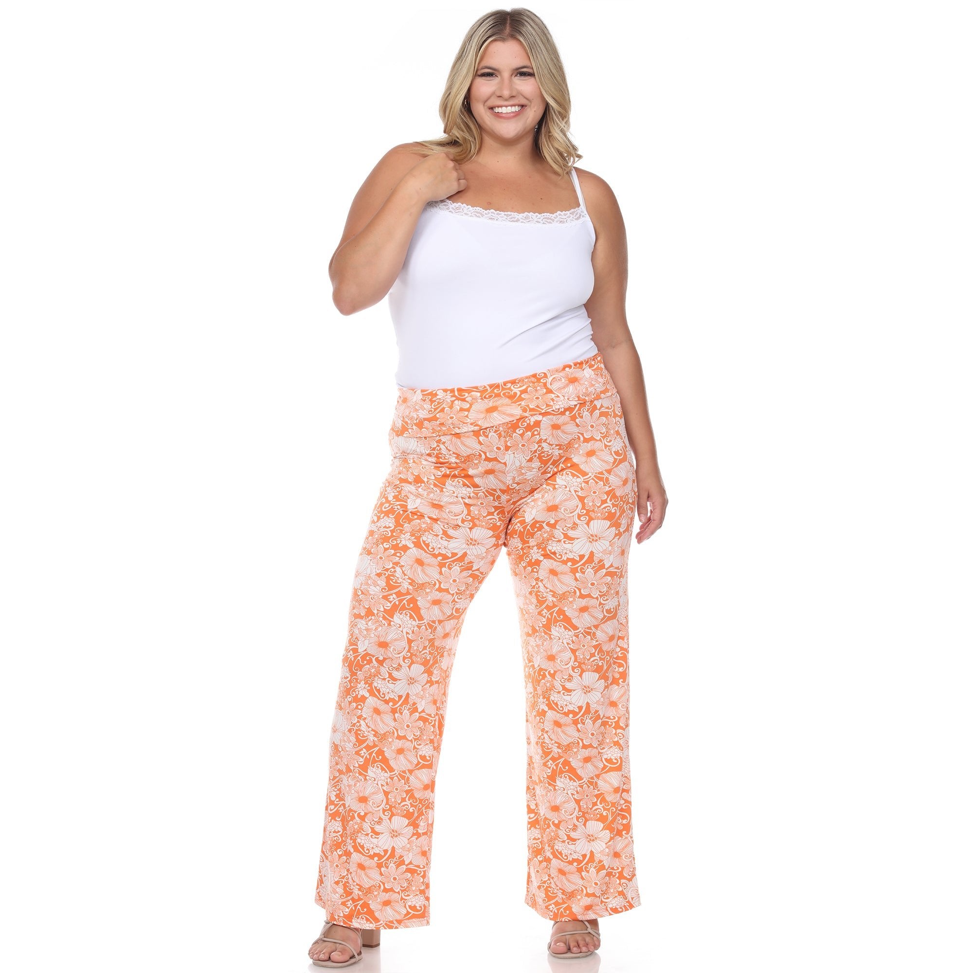 Floral Paisley Palazzo Pants - Plus - DressbarnPants