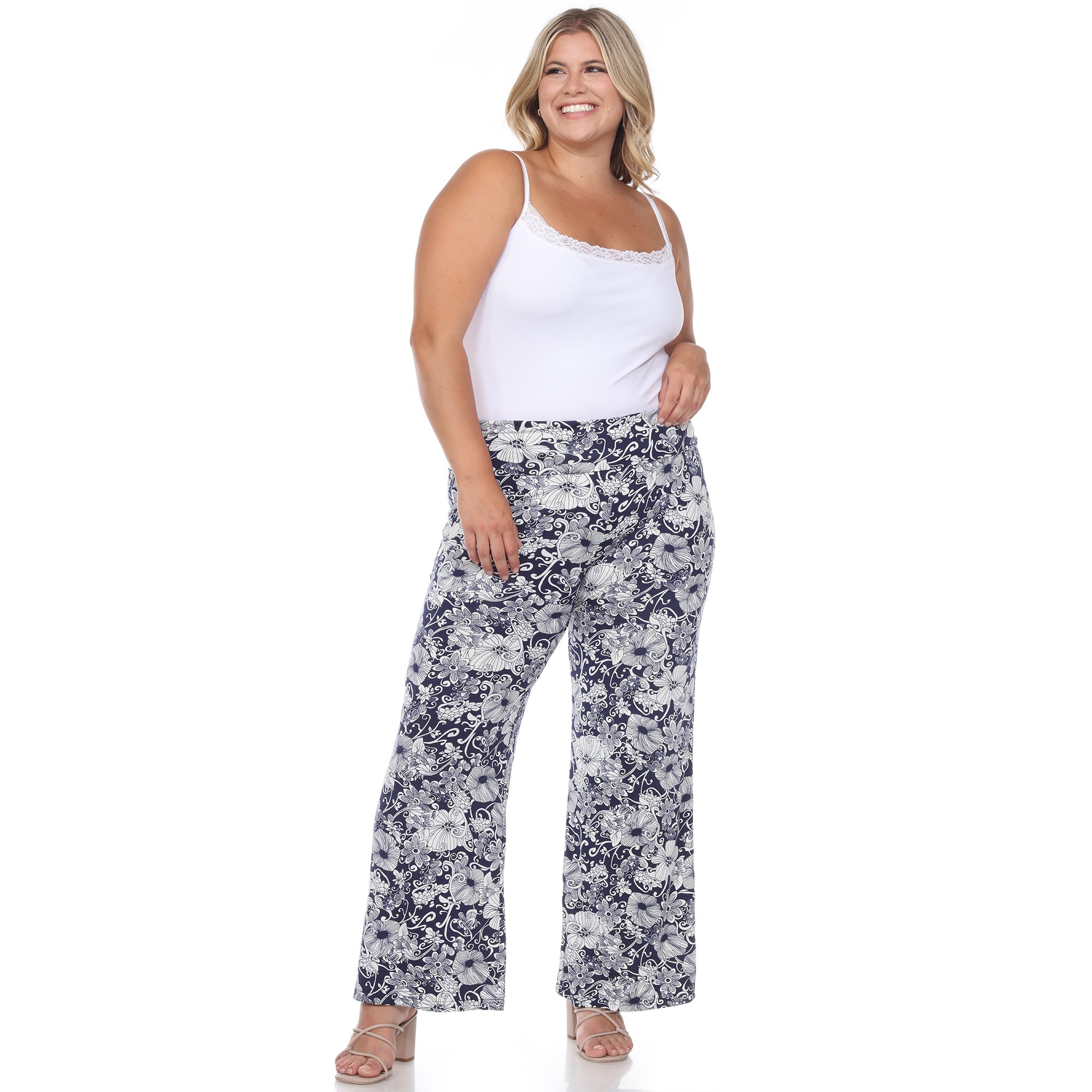 Floral Paisley Palazzo Pants - Plus - DressbarnPants
