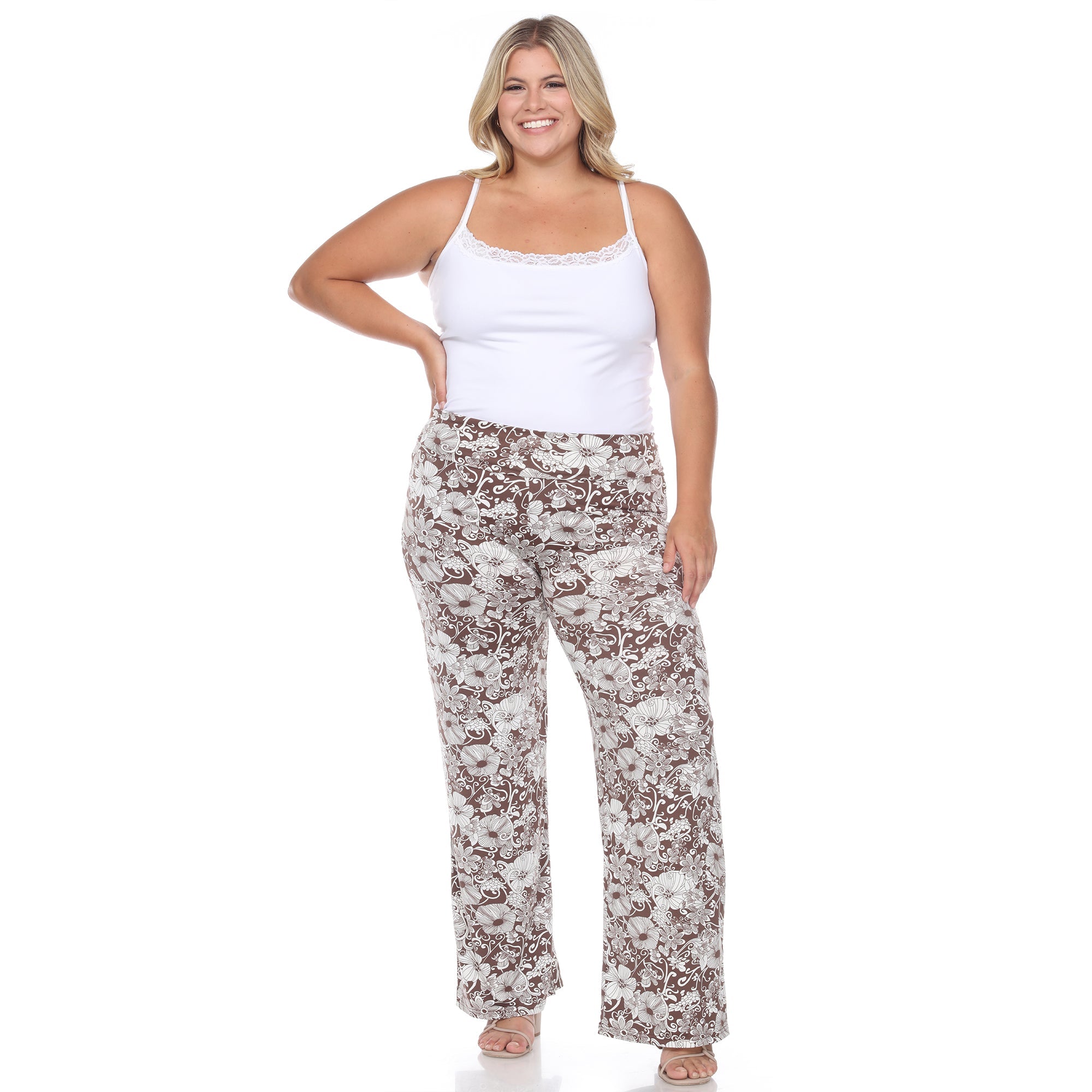 Floral Paisley Palazzo Pants - Plus - DressbarnPants