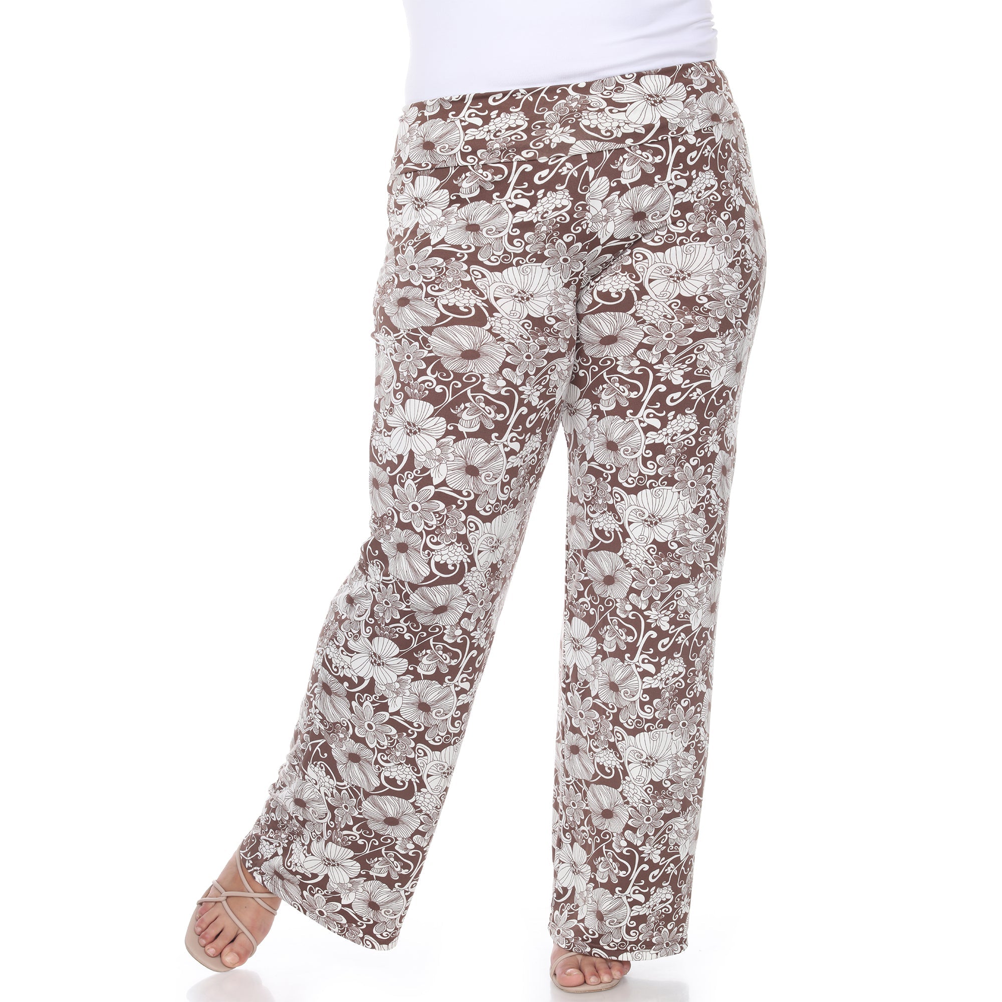 Floral Paisley Palazzo Pants - Plus - DressbarnPants