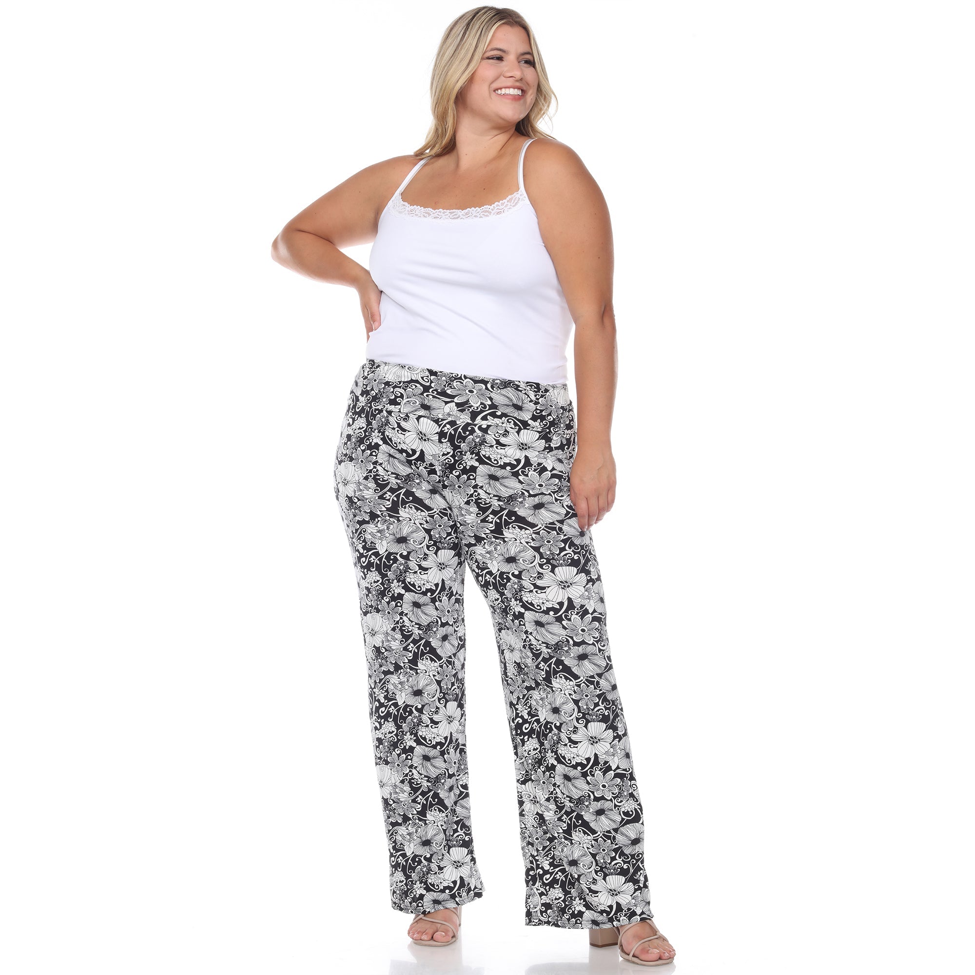 Floral Paisley Palazzo Pants - Plus - DressbarnPants