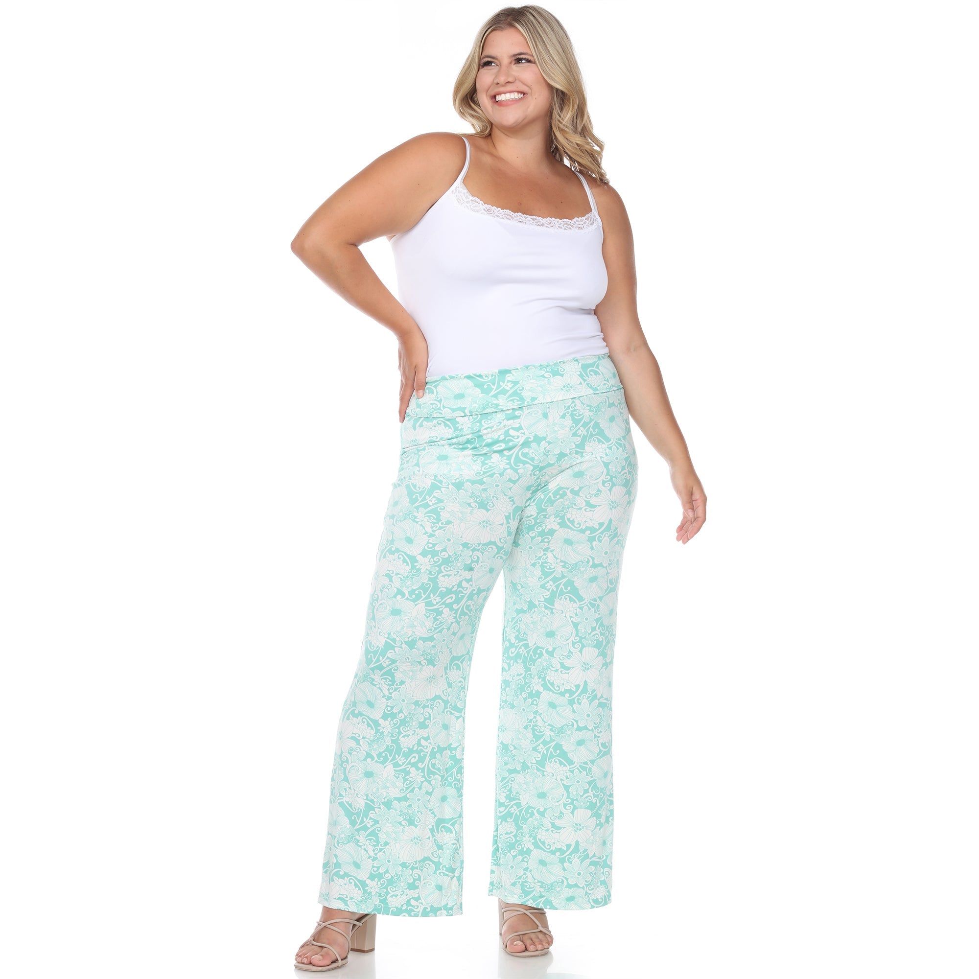 Floral Paisley Palazzo Pants - Plus - DressbarnPants