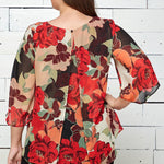 Floral Print Chiffon Blouse - Plus - DressbarnShirts & Blouses