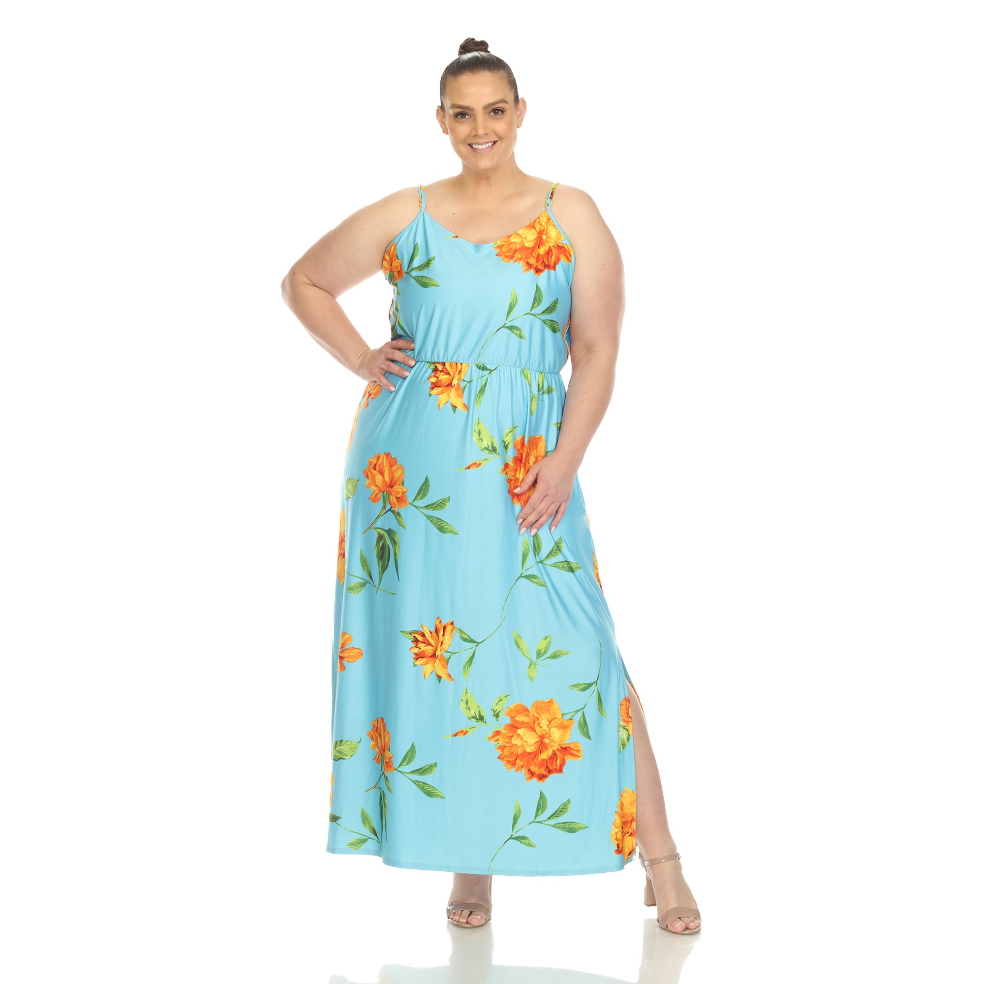 Floral Strap Maxi Dress - Plus - DressbarnDresses