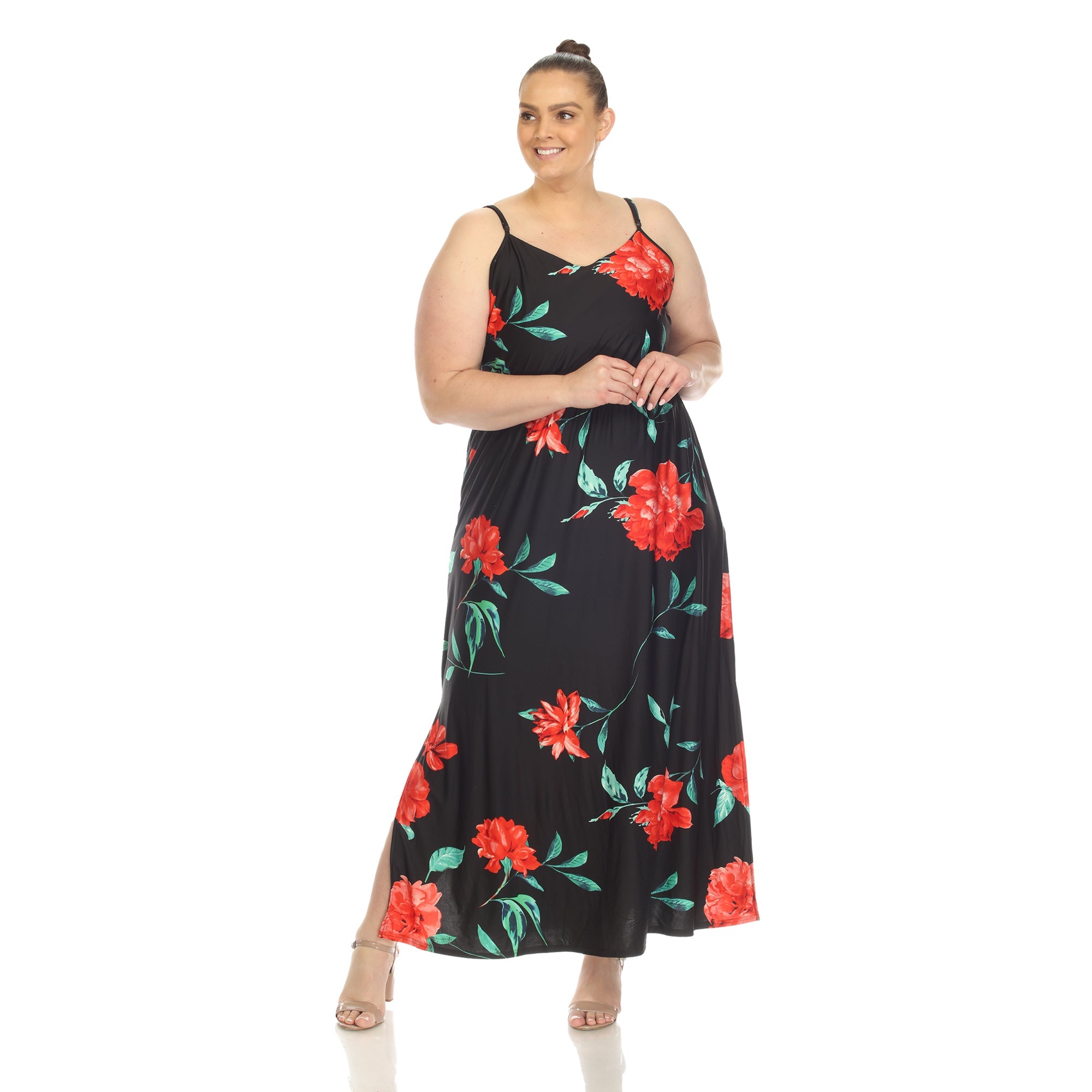 Floral Strap Maxi Dress - Plus - DressbarnDresses