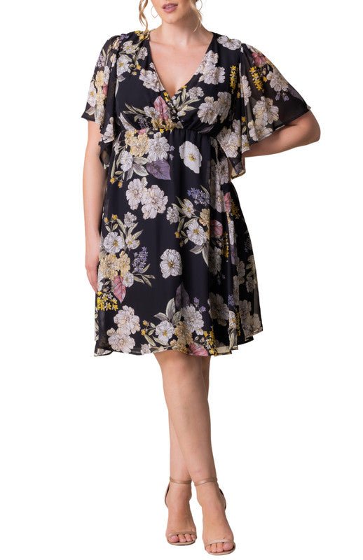 Florence Flutter Sleeve Dress - Plus - DressbarnKnee Length & Midi Dresses