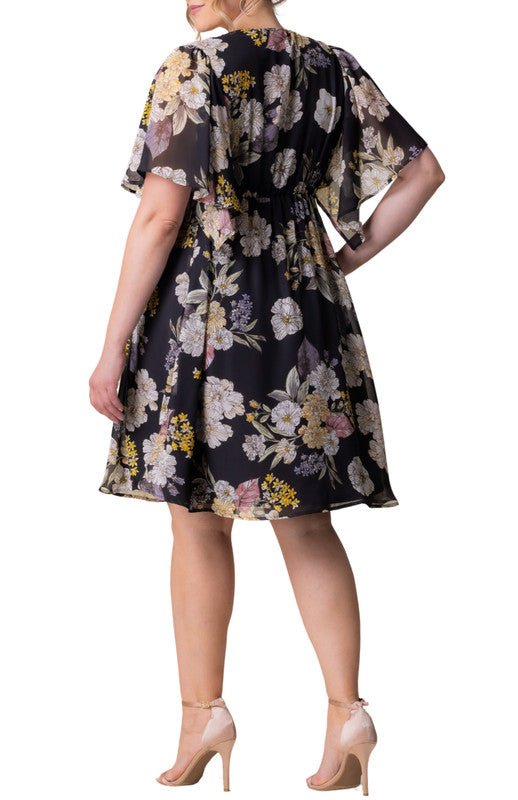 Florence Flutter Sleeve Dress - Plus - DressbarnKnee Length & Midi Dresses