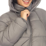 Full Front Zip Hooded Bomber Puffer Coat - Plus - DressbarnCoats & Jackets