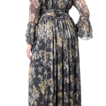 Gilded Glamour Long Sleeve Evening Gown - Plus - DressbarnDresses