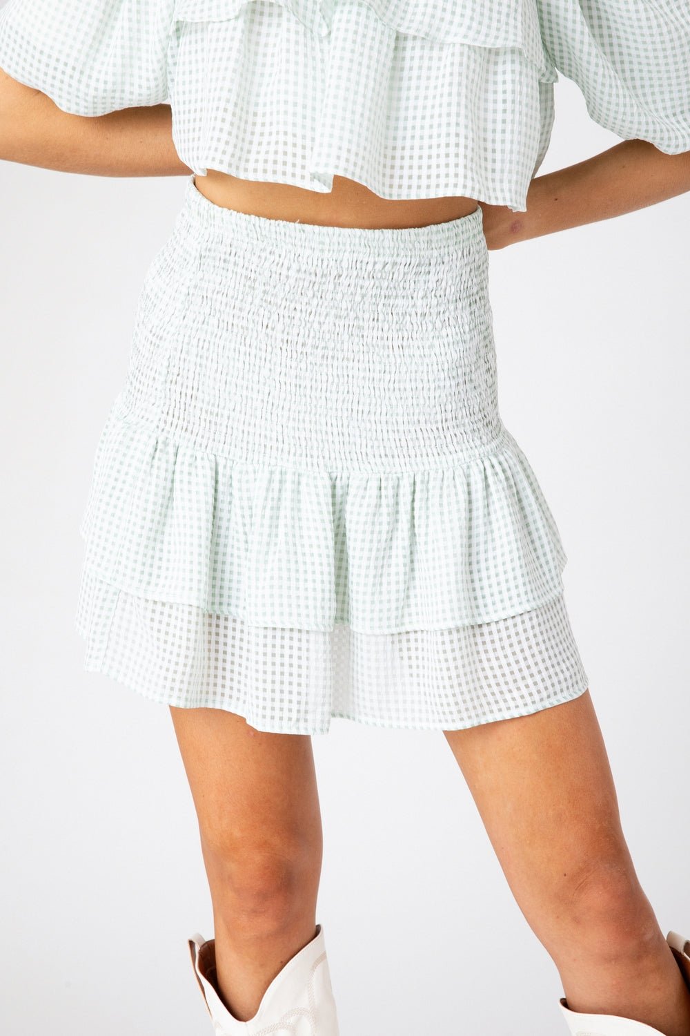 Gingham Demi Skirt - DressbarnSkirts