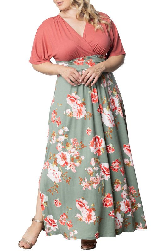 Havana Color Block Maxi Dress - Plus - DressbarnDresses