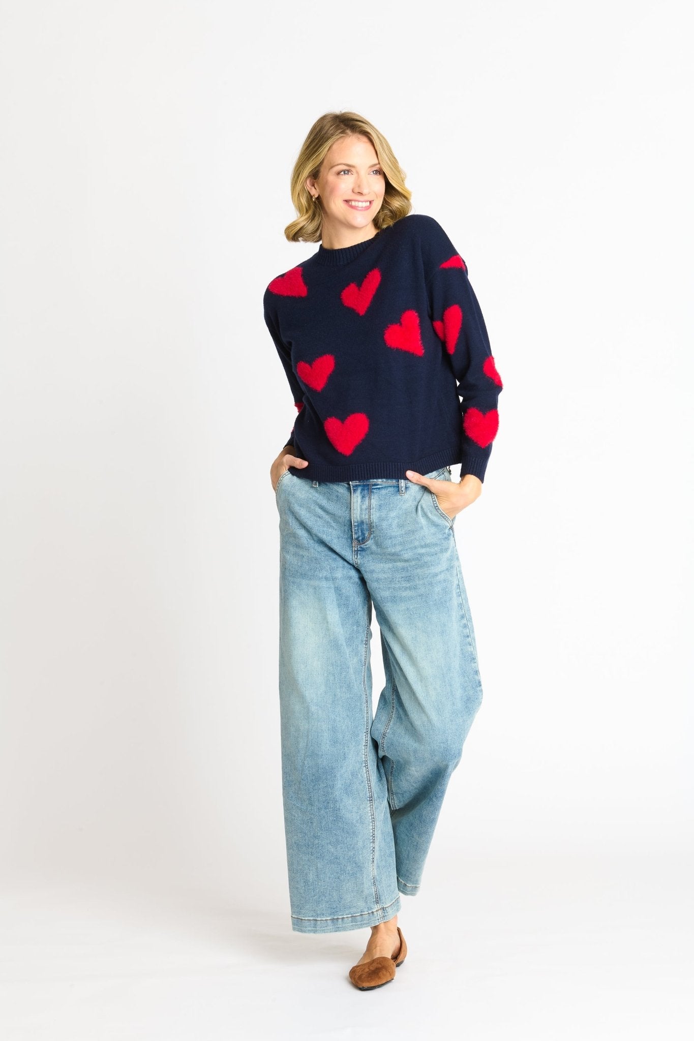 Heart Eyelash Sweater - DressbarnApparel