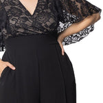 Helena Lace Bodice Wide Leg Jumpsuit - Plus - DressbarnJumpsuits & Rompers