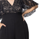 Helena Lace Bodice Wide Leg Jumpsuit - Plus - DressbarnJumpsuits & Rompers