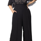 Helena Lace Bodice Wide Leg Jumpsuit - Plus - DressbarnJumpsuits & Rompers