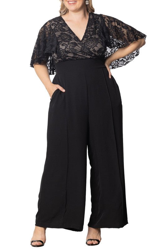 Helena Lace Bodice Wide Leg Jumpsuit - Plus - DressbarnJumpsuits & Rompers