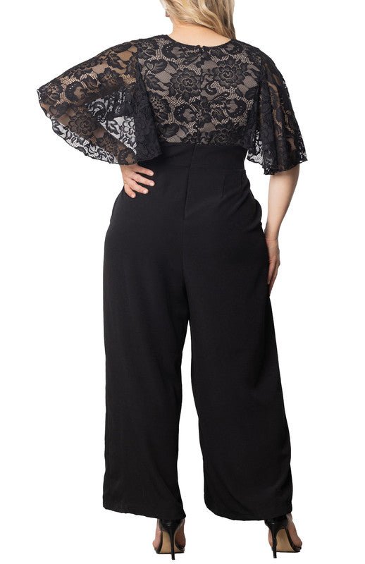 Helena Lace Bodice Wide Leg Jumpsuit - Plus - DressbarnJumpsuits & Rompers