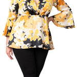 Honey Satin Bell Sleeve Top - Plus - DressbarnShirts & Blouses