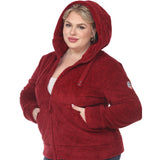 Hooded Sherpa Jacket - Plus - DressbarnCoats & Jackets