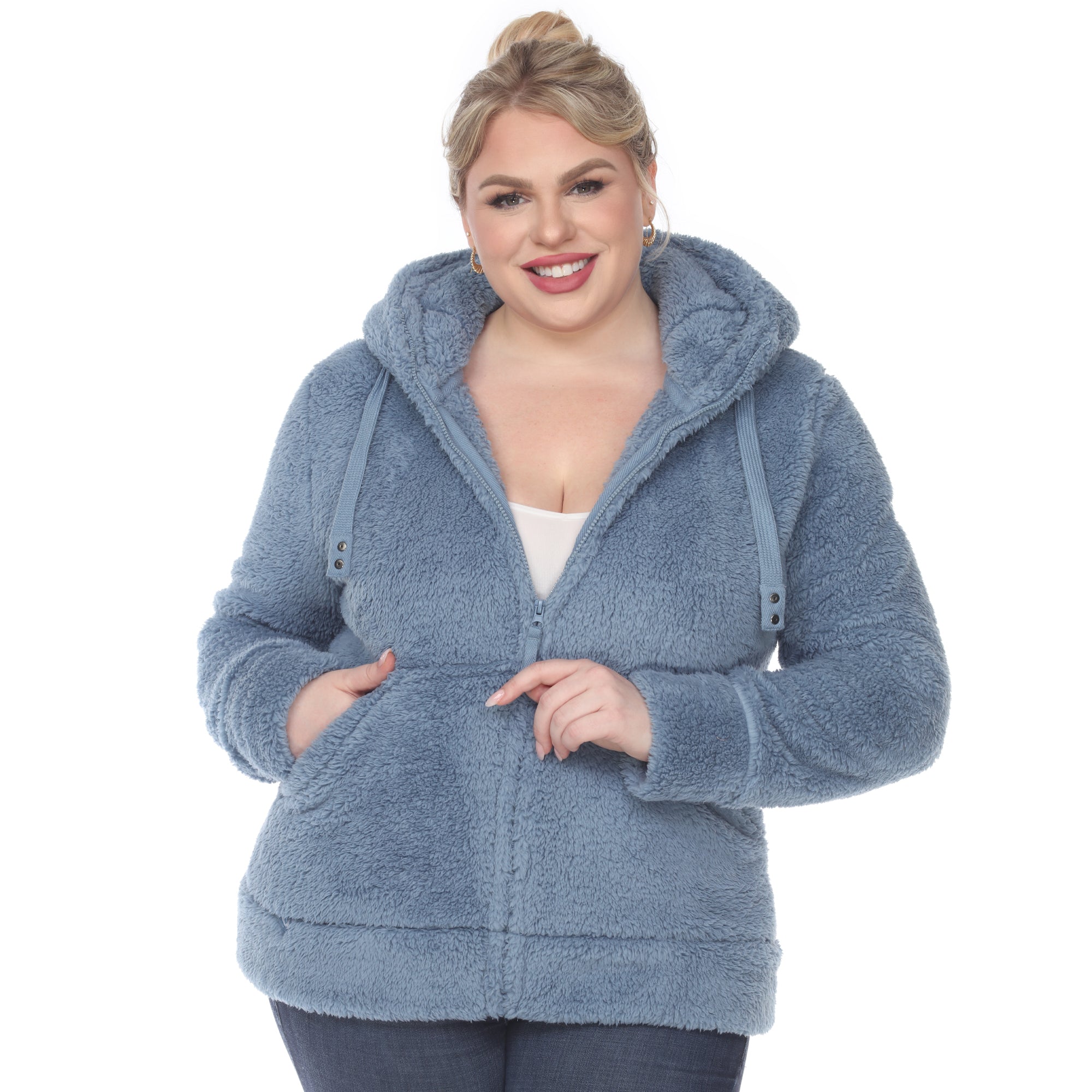 Hooded Sherpa Jacket - Plus - DressbarnCoats & Jackets