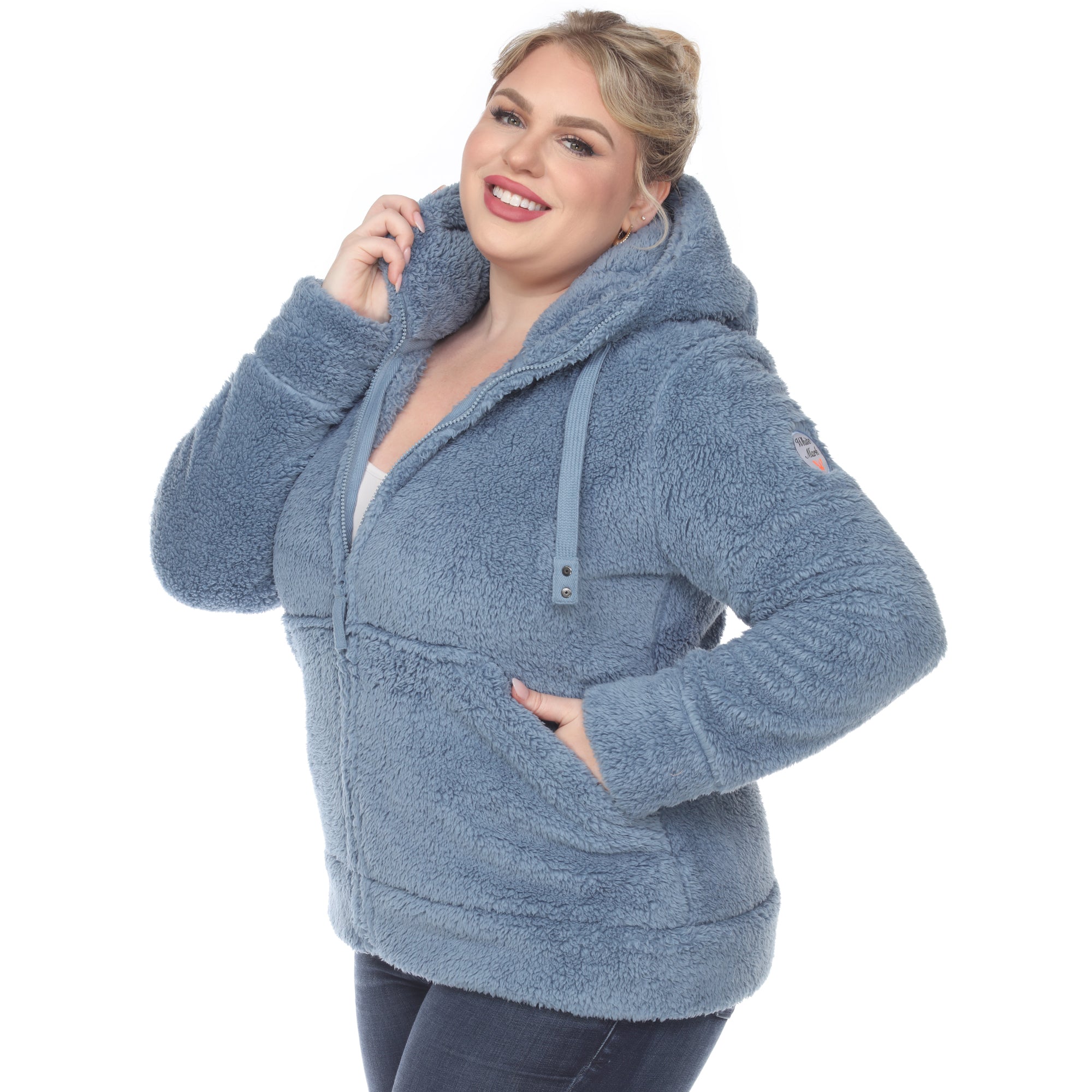 Hooded Sherpa Jacket - Plus - DressbarnCoats & Jackets