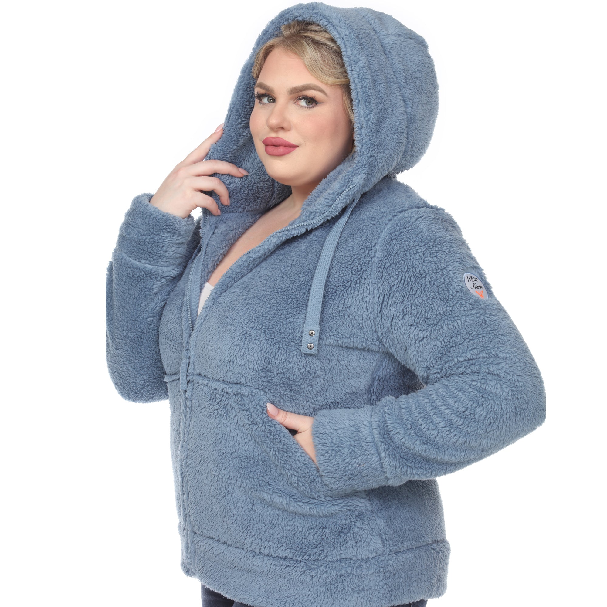Hooded Sherpa Jacket - Plus - DressbarnCoats & Jackets