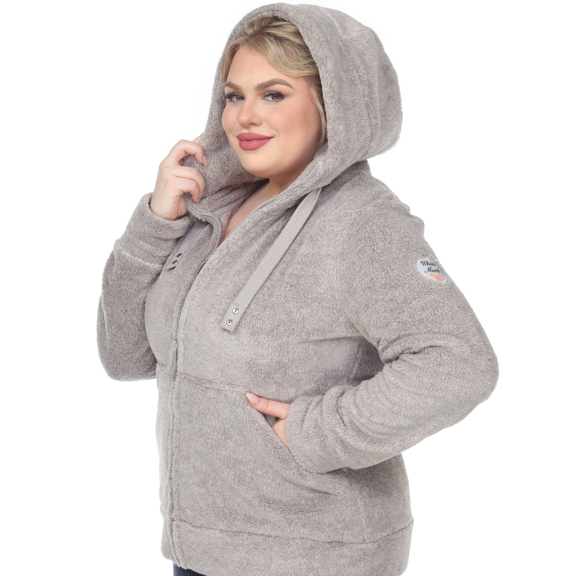 Hooded Sherpa Jacket - Plus - DressbarnCoats & Jackets