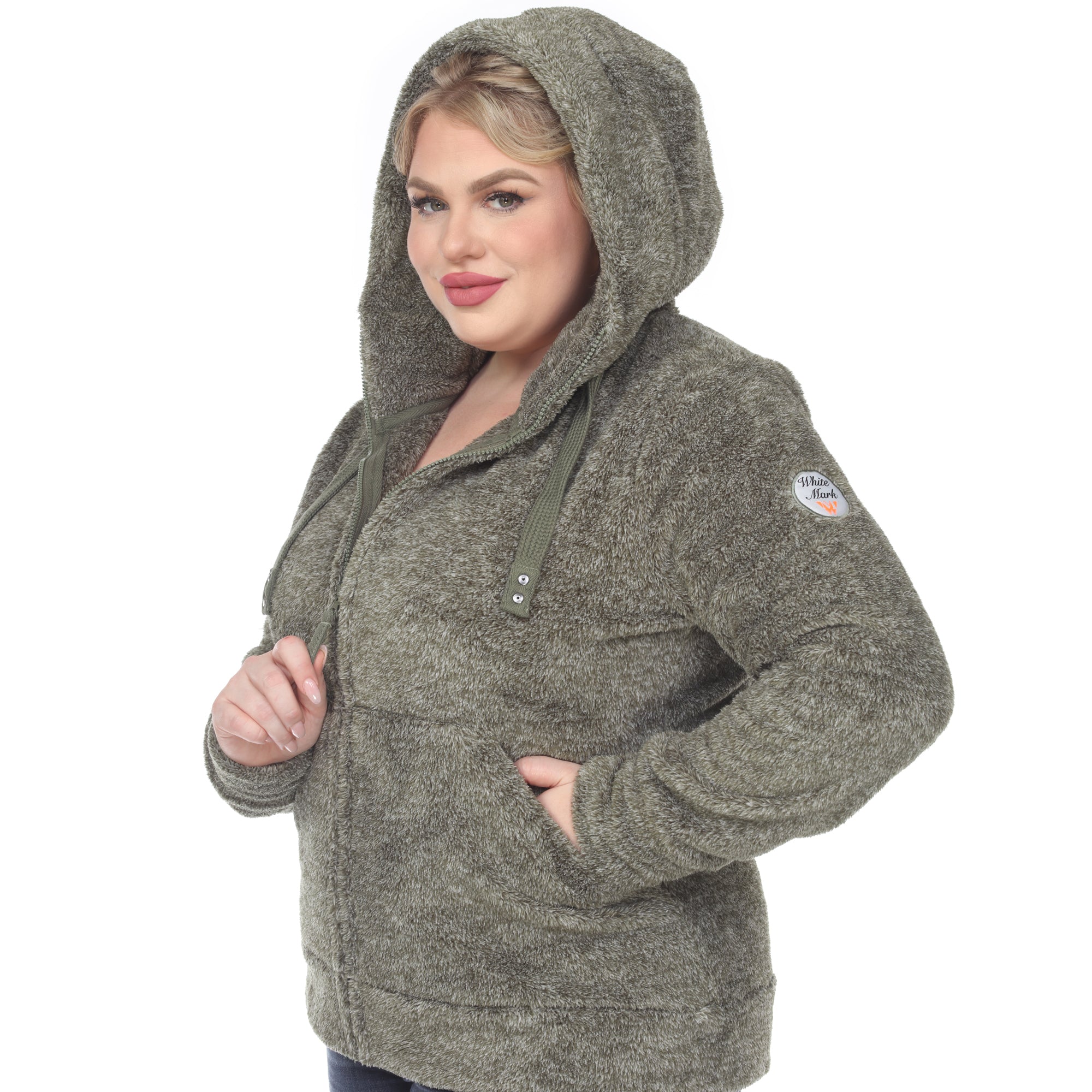 Hooded Sherpa Jacket - Plus - DressbarnCoats & Jackets