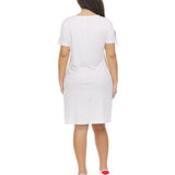 Inner Beauty Short Sleeve V-Neck Dress - DressbarnApparel