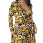 Inner Beauty Solid Surplice Front V-Neck Dress - Plus - DressbarnApparel