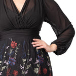 Kiyonna Women's Plus Size Isabella Embroidered Mesh Gown, 4X Kiyonna Women's Plus Size Isabella Embroidered Mesh Gown, 4X