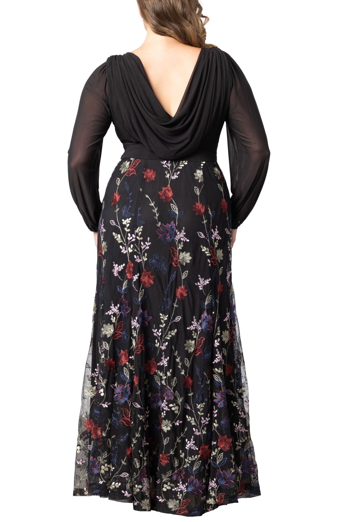 Kiyonna Women's Plus Size Isabella Embroidered Mesh Gown, 4X Kiyonna Women's Plus Size Isabella Embroidered Mesh Gown, 4X