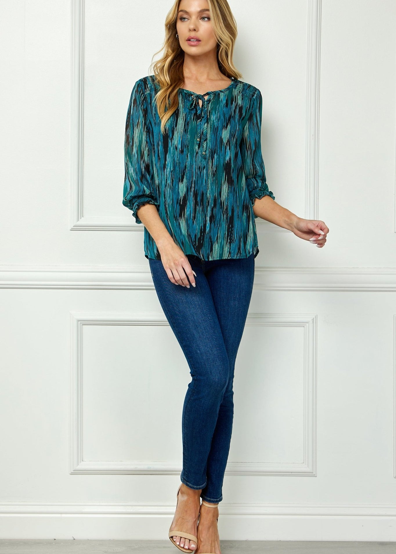 Jade 3/4 Sleeve Blouse - DressbarnShirts & Blouses